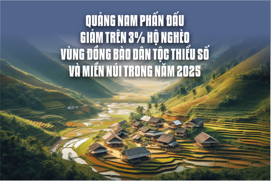 Quảng Nam phấn đấu giảm trên 3% hộ nghèo vùng đồng bào dân tộc thiểu số và miền núi trong năm 2025
