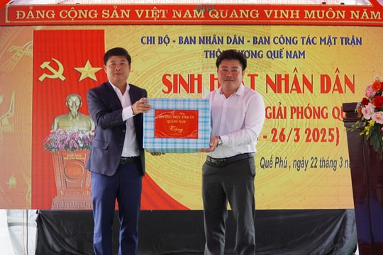 Bí thư Tỉnh ủy Lương Nguyễn Minh Triết dự sinh hoạt chính trị tại khu dân cư Hương Quế Nam (xã Quế Phú)