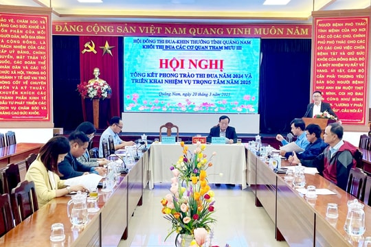 Khối các cơ quan tham mưu III tổng kết phong trào thi đua năm 2024 và triển khai nhiệm vụ trọng tâm năm 2025
