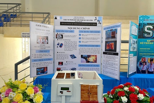 Học sinh Điện Bàn trưng bày sản phẩm dạy học STEM