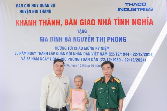 Núi Thành hỗ trợ thêm 710 triệu đồng xây dựng, sửa chữa nhà cho đối tượng chính sách