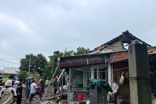 Kịp thời dập tắt đám cháy lớn tại nhà dân ở xã Duy Phước