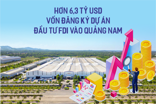 Hơn 6,3 tỷ USD vốn đăng ký dự án đầu tư FDI vào Quảng Nam