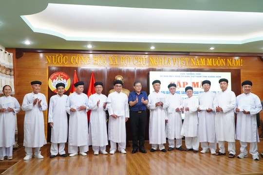 Quảng Nam tổ chức Đoàn đại biểu chức sắc đạo Cao Đài giao lưu, học tập kinh nghiệm tại các tỉnh phía Nam