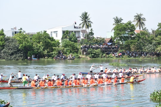 Rộn ràng lễ hội đua thuyền truyền thống và đồng diễn áo dài “Duyên dáng Hương Trà” “Tam Kỳ - Mùa hoa sưa 2025”