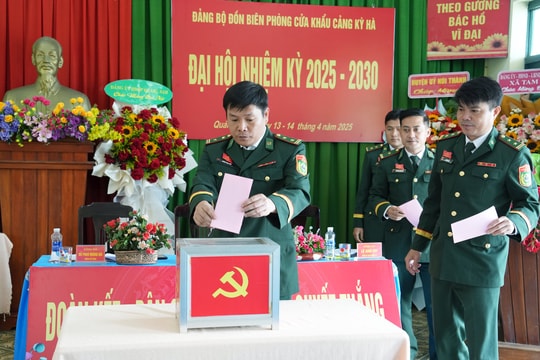 Đại hội Đảng bộ Đồn Biên phòng cửa khẩu cảng Kỳ Hà nhiệm kỳ 2025 - 2030