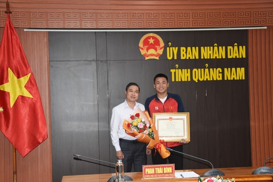 Quảng Nam vinh danh vận động viên Huỳnh Đỗ Đạt