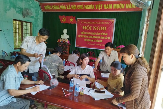 Tiên Phước hoàn thành việc lấy ý kiến cử tri về phương án sáp nhập tỉnh, xã