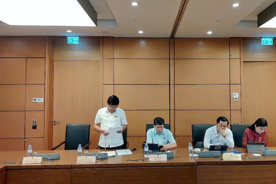 Phó Trưởng đoàn Đại biểu Quốc hội tỉnh Dương Văn Phước góp ý các dự án luật