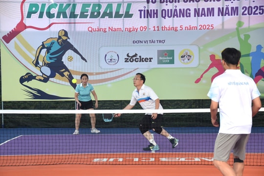 Gần 440 vận động viên tranh tài Giải Pickleball vô địch các câu lạc bộ tỉnh Quảng Nam