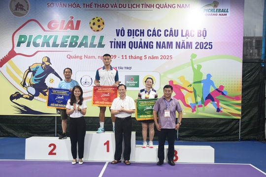 Câu lạc bộ ADB Tam Kỳ đoạt giải nhất toàn đoàn Giải Pickleball vô địch các câu lạc bộ tỉnh Quảng Nam năm 2025