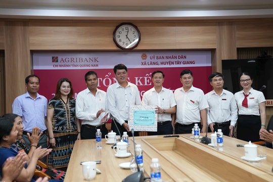 Agribank Quảng Nam hỗ trợ xã Lăng hơn 4 tỷ đồng từ các hoạt động kết nghĩa