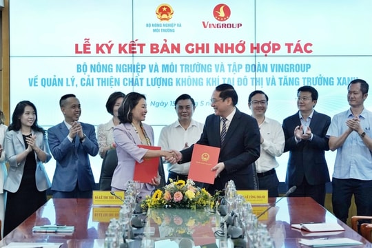Vingroup và Bộ Nông nghiệp và Môi trường hợp tác toàn diện về quản lý, cải thiện chất lượng không khí tại đô thị và tăng trưởng xanh