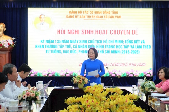 Ban Tuyên giáo và Dân vận Tỉnh ủy Quảng Nam sinh hoạt kỷ niệm 135 năm Ngày sinh Chủ tịch Hồ Chí Minh