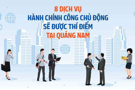 8 dịch vụ hành chính công chủ động sẽ được thí điểm tại Quảng Nam