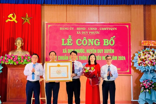 Xã Duy Phước công bố đạt chuẩn nông thôn mới kiểu mẫu