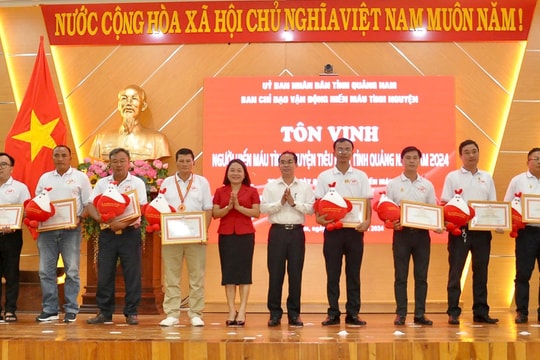 Tri ân người hiến máu, Quảng Nam tổ chức tôn vinh điển hình tiêu biểu