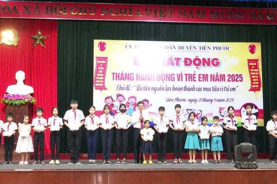 Tiên Phước phát động Tháng hành động vì trẻ em năm 2025