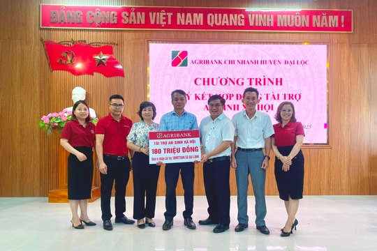 Agribank Đại Lộc tài trợ xóa nhà tạm, nhà dột nát