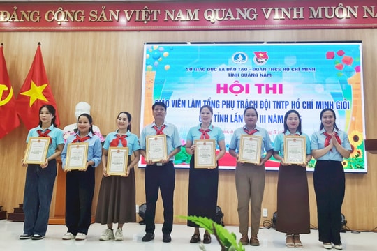 Công nhận 37 giáo viên làm Tổng phụ trách Đội giỏi cấp tỉnh