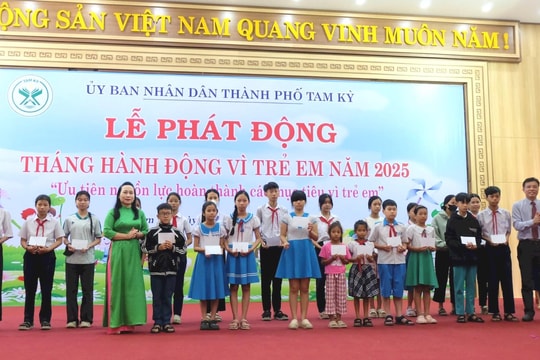 Tam Kỳ phát động Tháng hành động vì trẻ em năm 2025