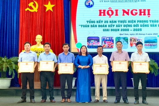 Quế Sơn có 103 thôn, tổ dân phố văn hóa