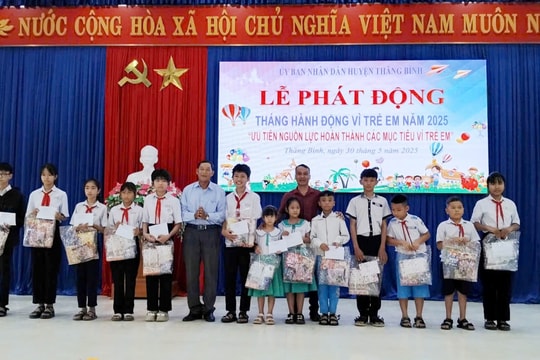 Thăng Bình phát động Tháng hành động vì trẻ em
