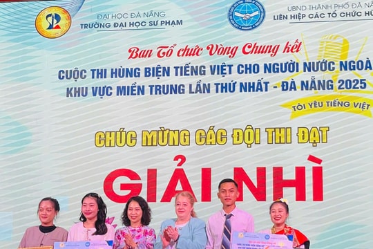 Trường Đại học Quảng Nam đoạt giải Nhì cuộc thi hùng biện tiếng Việt cho người nước ngoài