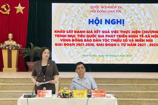 Hội đồng Dân tộc của Quốc hội khảo sát việc thực hiện chương trình mục tiêu quốc gia tại Nam Giang