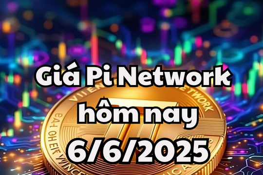 Giá Pi Network 6/6/2025: Giảm từ 2 tỷ xuống 56 triệu USD ở khối lượng giao dịch