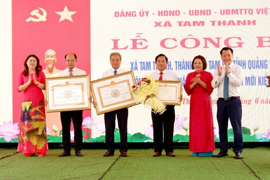 Xã Tam Thanh đạt chuẩn nông thôn mới nâng cao, nông thôn mới kiểu mẫu