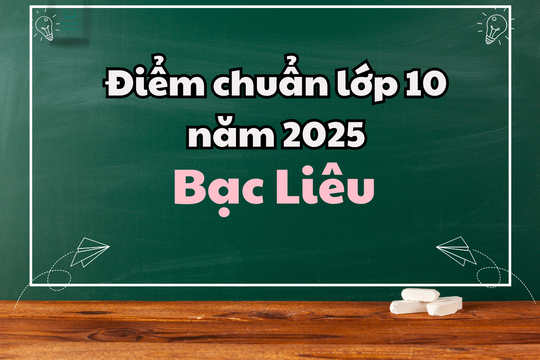 Điểm chuẩn lớp 10 năm 2025 tại Bạc Liêu