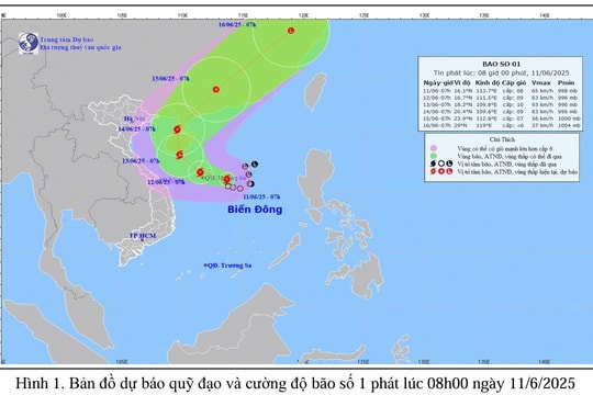 Áp thấp nhiệt đới mạnh lên thành cơn bão đầu tiên của năm 2025