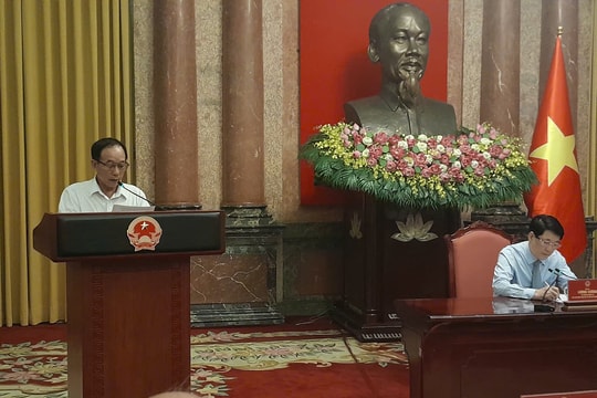 Nghệ nhân Nguyễn Văn Tiếp vinh dự trực tiếp báo công với Chủ tịch nước