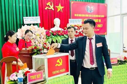 Đại hội Chi bộ Ngân hàng Chính sách xã hội huyện Duy Xuyên lần thứ IV