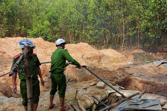 Phú Ninh tổ chức 31 lượt truy quét khai thác vàng trái phép