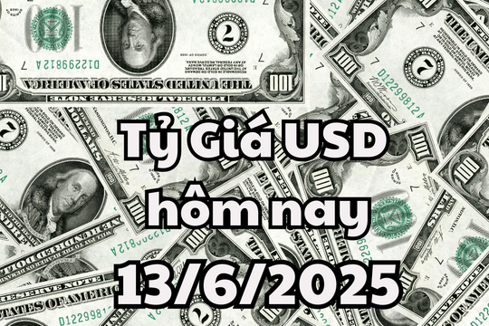 Tỷ giá USD hôm nay 13/6/2025 đồng USD tiếp chuỗi giảm mạnh