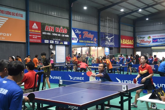 Hơn 200 tay vợt dự tranh Giải bóng bàn các câu lạc bộ tỉnh Quảng Nam