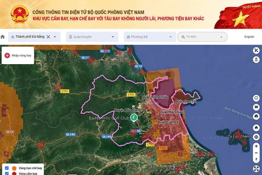 Công bố khu vực cấm bay, hạn chế bay đối với tàu bay không người lái