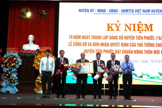 Tiên Phước kỷ niệm 79 năm thành lập Đảng bộ và đón nhận huyện nông thôn mới