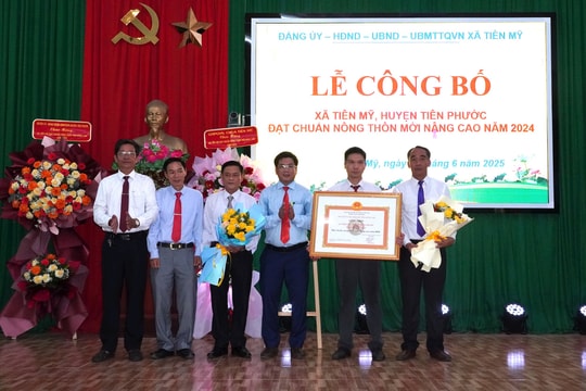 Xã Tiên Mỹ công bố đạt chuẩn nông thôn mới nâng cao