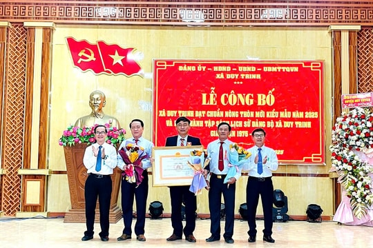 Xã Duy Trinh công bố đạt chuẩn nông thôn mới kiểu mẫu