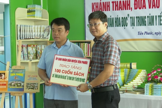 Khánh thành “Không gian văn hóa đọc” tại Trung tâm Y tế huyện Tiên Phước