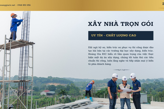 Hoàng Gia Ric: Xây nhà trọn gói chuyên nghiệp