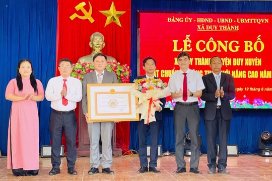 Xã Duy Thành công bố đạt chuẩn nông thôn mới nâng cao