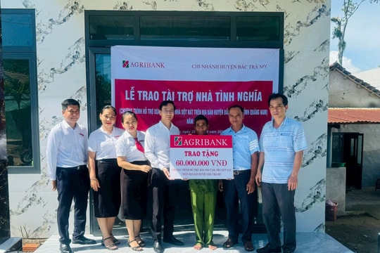 Agribank Bắc Trà My hỗ trợ xây nhà tình nghĩa cho gia đình chính sách