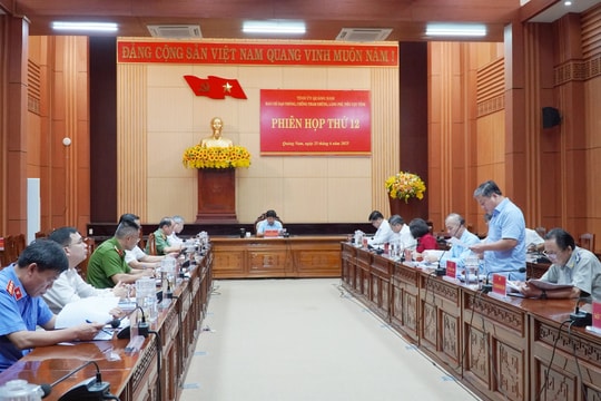 Ban Chỉ đạo phòng chống tham nhũng, lãng phí, tiêu cực tỉnh Quảng Nam tổ chức phiên họp thứ 12