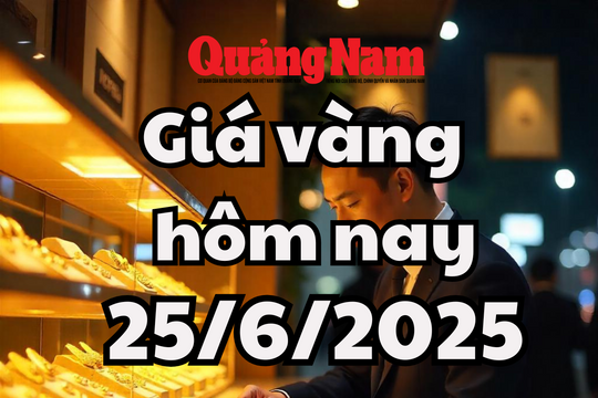 Giá vàng hôm nay 25/6/2025: Vàng SJC không lệch một ly, PNJ sụt nhẹ, vàng thế giới xuyên thủng đỉnh 3.300 USD
