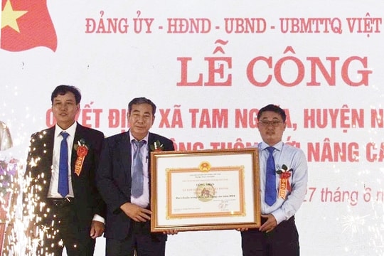 Xã Tam Nghĩa công bố đạt chuẩn nông thôn mới nâng cao
