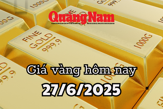 Giá vàng hôm nay 27/6/2025: Giá vàng trong nước giảm điên đảo, quay lại vạch xuất phát